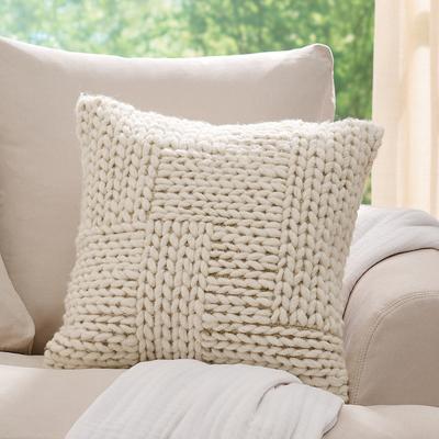 Cozy Cable Knit Pillow - Grandin Road