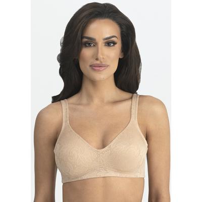 Plus Size Women's Jolie Jacquard Wire Free Minimizer Bra Intimate Apparel by Dominique in Mocha (Size 40 C)