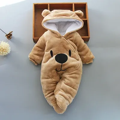 Baby Boy Clothes New Born Baby Footies2023Winter Warm Clothing 0-12Month Baby Kid Boy Girl Cotton