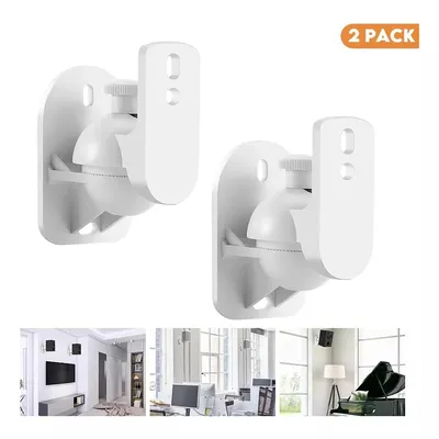 Speaker Mount Wall Bracket Stand Surround Holder Keyhole Tilt Pack Adjustable