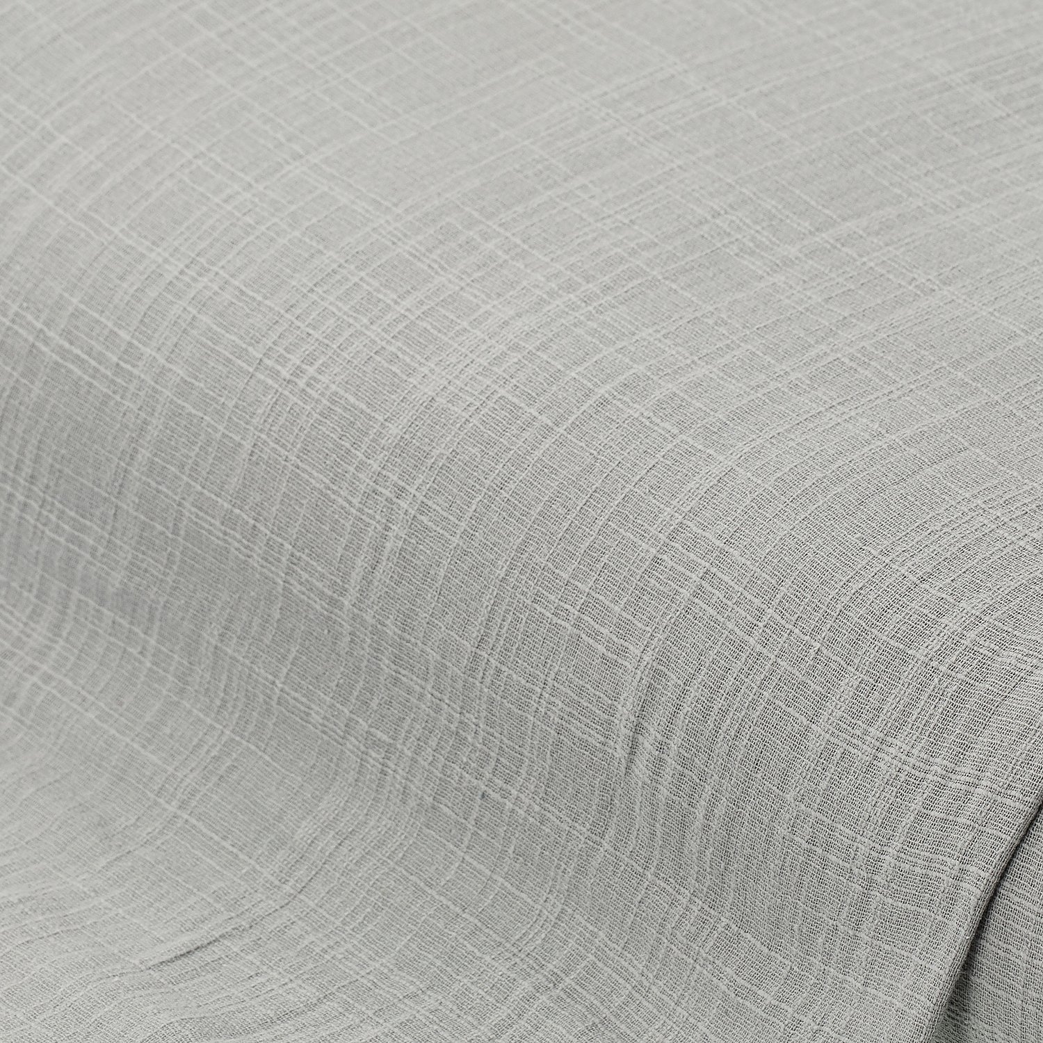 Tissu mousseline/double gaze "aspect lin", menthe grisé