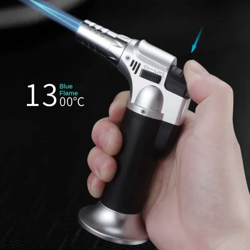 Tragbare Metall FlameBBQ Heizung Zündung Grill Küche Lötlampe Einstellbare Kochen Butan Gas Fackel Feuerzeug Brenner Flamme Image