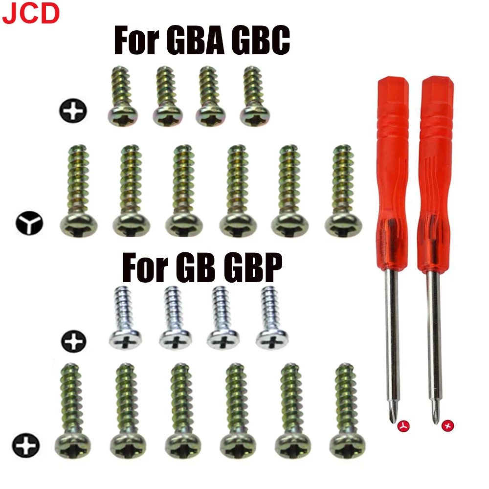 JCD 1Set (10 stücke) Für Gameboy Advance Farbe Y Tri-Flügel Schrauben Für GB GBP GBA GBC Spielkonsole Shell fall Kreuz Schrauben Image