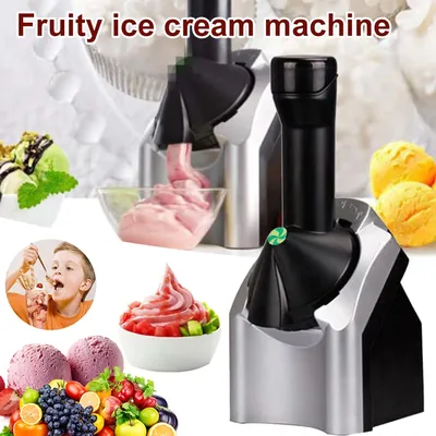 Ice Cream Machine 220V Handmade Milkshake Frozen Dessert Maker EU Plug Automatic Fruit Ice Cream