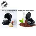iCafilas Adattatore Dolce Gusto ricaricabile Capsule di caffè Nescafè Trasferimento di capsule riutilizzabili per filtro Nespresso