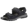 Riemchensandale WALDLÄUFER "HARALD", Herren, Gr. 9 (43), blau (dunkelblau), Nubukleder, sportlich, Schuhe, Sommerschuh, Klettschuh, Outdoorschuh, in Komfortweite H