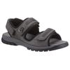 Sandale WALDLÄUFER "Harald", Herren, Gr. 9 (43), grau, Nubukleder, sportlich, Schuhe, Sommerschuh, Klettschuh, Outdoorsandale, mit Klettriemchen, H-Weite