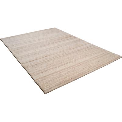 Wollteppich THEKO "Royal Berber Uni" Gr. 3, beige (natur grau), B:140cm H:18mm L:200cm, Schurwolle, Teppiche, Berber Optik, reine Wolle, ideal im Wohnzimmer & Schlafzimmer Image