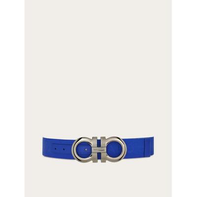 Fixed Gancini Belt - Blue - Ferragamo Belts