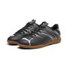 Hallenschuh PUMA "ATTACANTO IT JR", Kinder, Gr. 34, schwarz (puma schwarz, silber mist), Synthetik, sportlich, Schuhe