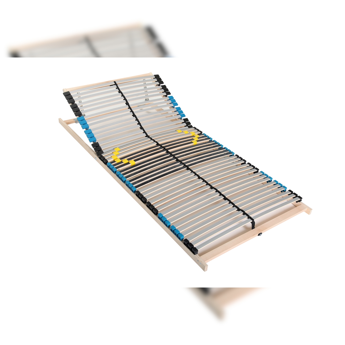 Sleepneo Premium Lattenrost 100x200, Lattenrahmen Buche, 7 Komfortzonen, 42 Latten, Federholzrahmen Made in Germany, Kopfteil verstellbar, Traglast 150Kg Image
