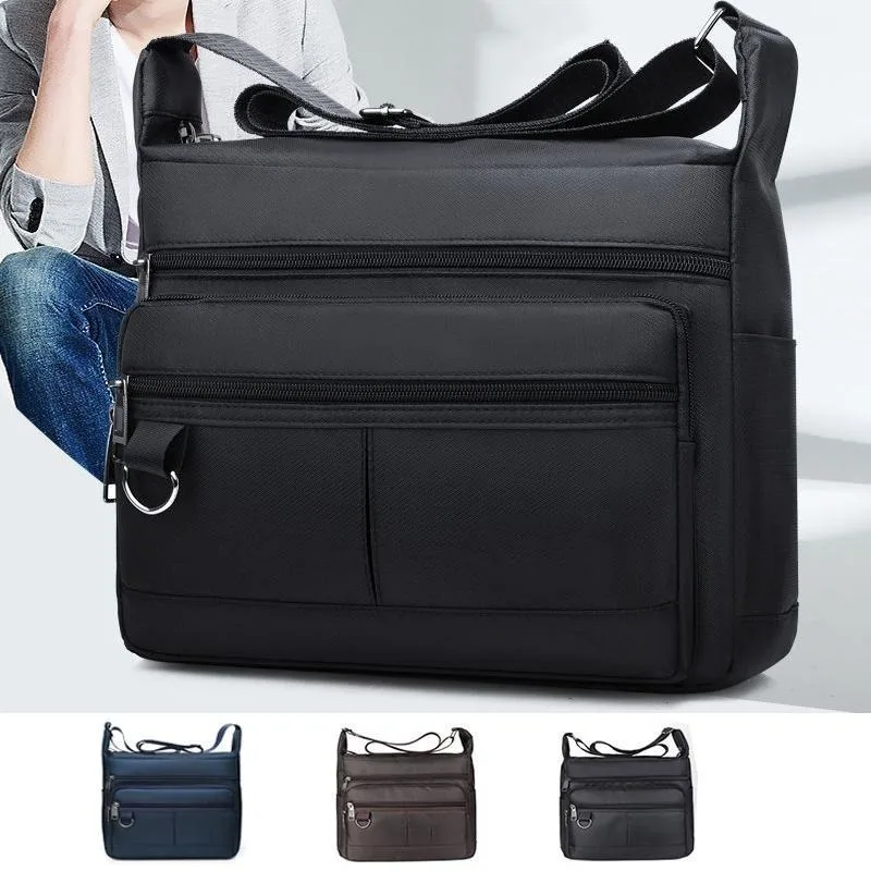 Sac à bandoulière de grande capacité pour hommes, nouvelle mode, sac à bandoulière décontracté en tissu Oxford, sac à dos de voyage léger et résistant à l'usure