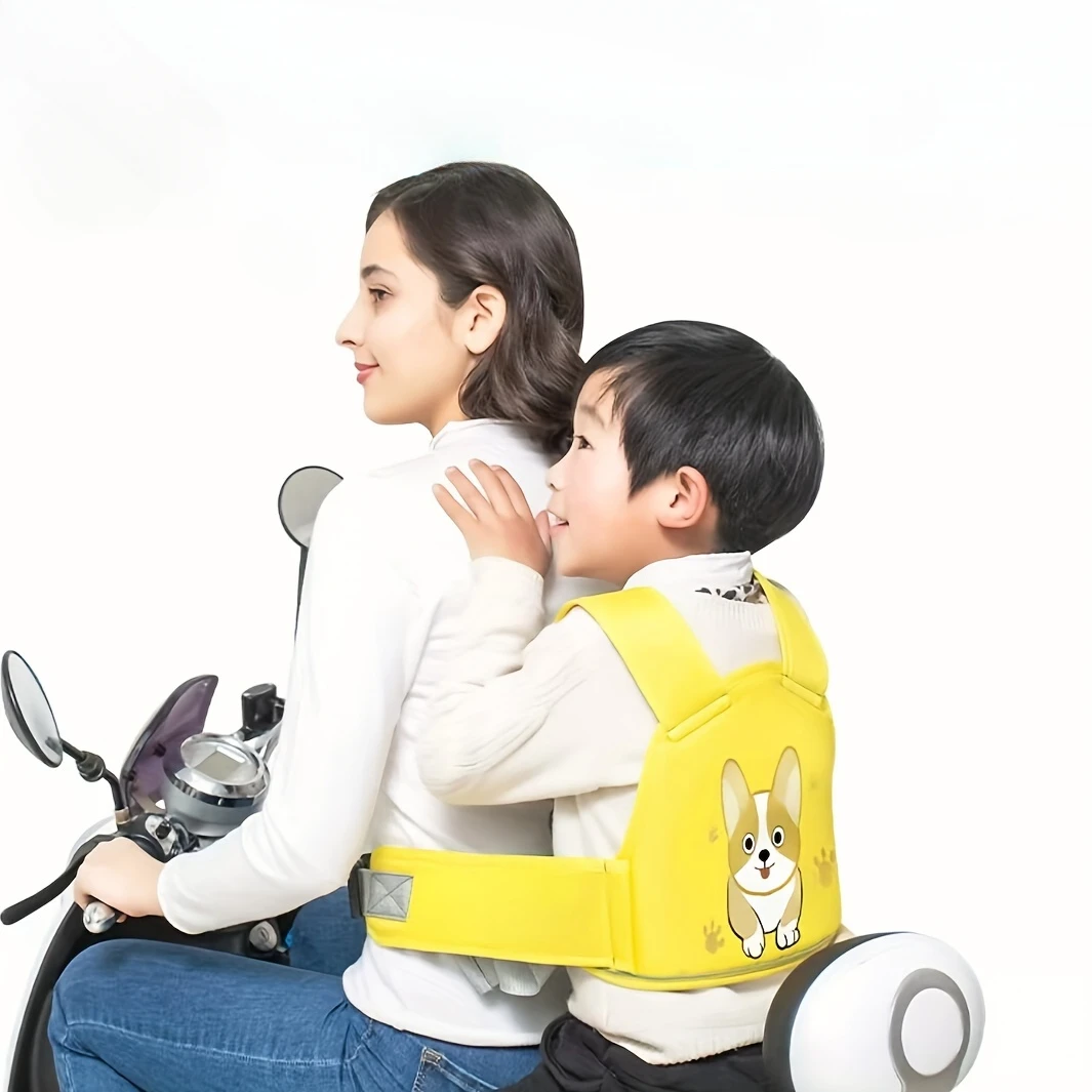 Harnais de sécurité pour moto, dessin animé pour enfant, ceinture de sécurité pour vélo électrique, ceinture de sécurité pour véhicule électrique, cadeau de sécurité