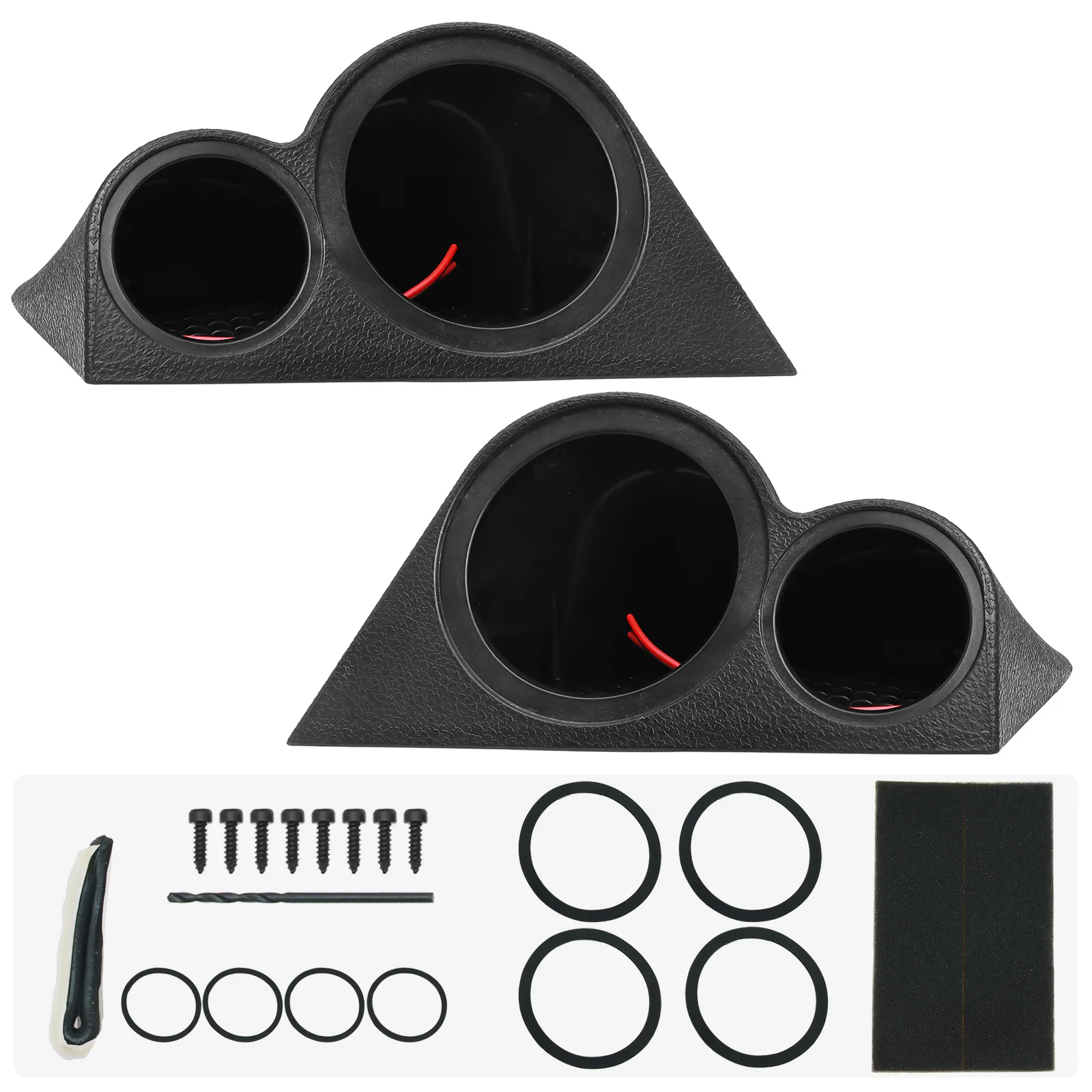 Auto Car Audio Lautsprecher Modifizierte Zwei-Wege-Hochtöner Halterung Lautsprecher Box Shell 3,5 Zoll Lautsprecher Halter Halterung Universal Schwarz Image