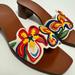 Tory Burch Shoes | Nwot Tory Burch Bianca Beaded Slide Sandal - Floral Embellished Resort Summer | Color: Blue/White | Size: 9