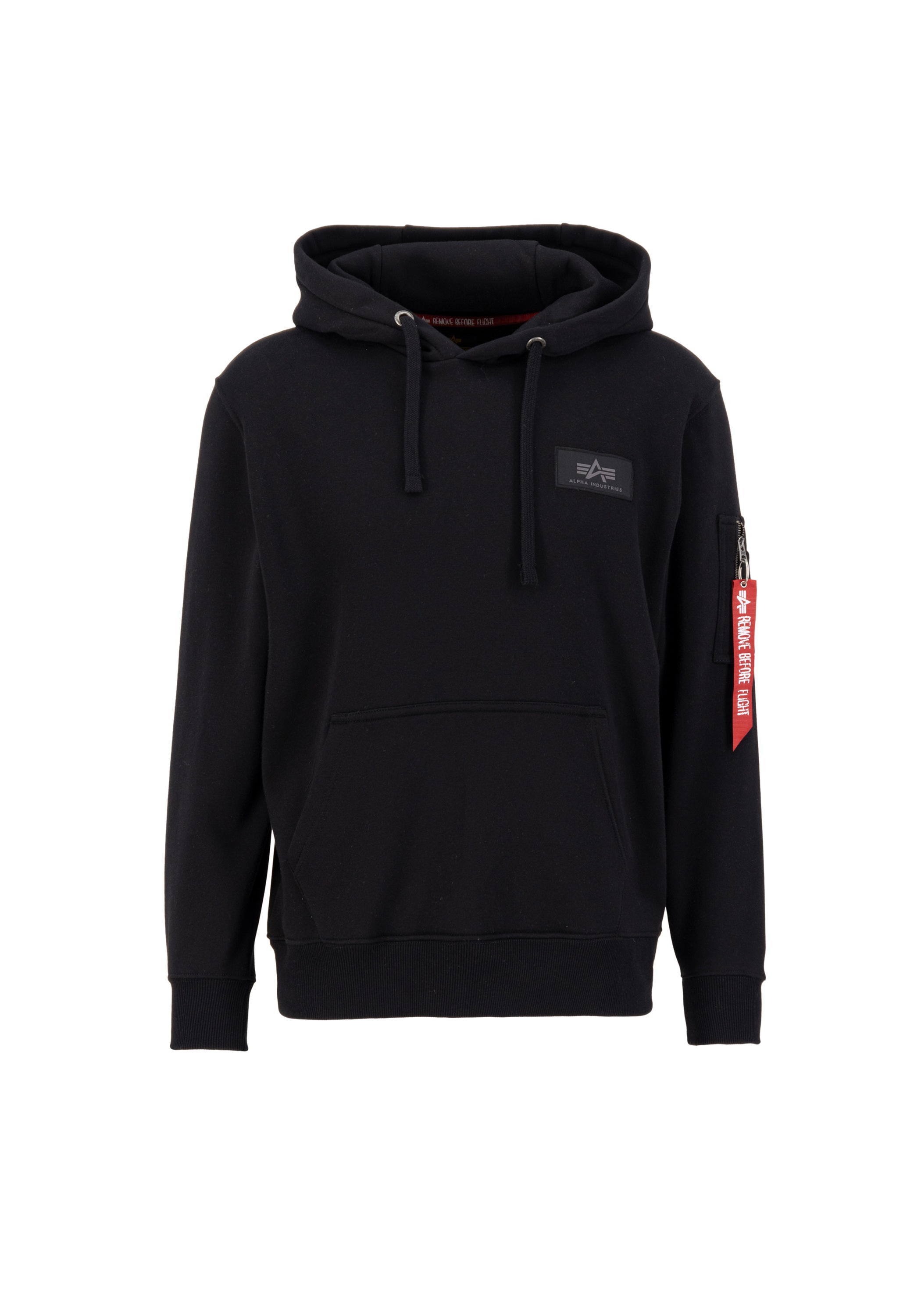 Hoodie ALPHA INDUSTRIES "Backprint Hoodie Camo Print", Herren, Gr. 3XL, schwarz (schwarz, woodland), Obermaterial: 80% Baumwolle, 20% Polyester, regular fit, Sweatshirts Image