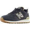 Sneaker NEW BALANCE "WL574", Gr. 41, schwarz-weiß (anthrazit), Leder, Textil, sportlich, Schuhe