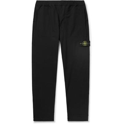 Straight-leg Logo-appliquéd Tech-jersey Sweatpants - Black - Stone Island Sweats