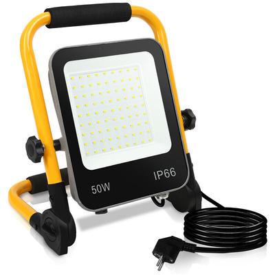 Projecteur led IP66 blanc froid spot extérieur avec trépied 50W - Swanew Image