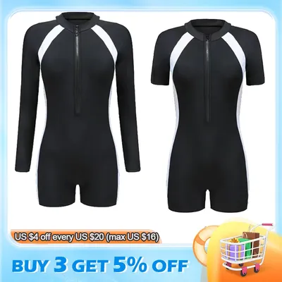 Women Diving Surfing Clothes Anti-scratch Half Sleeve Snorkeling Surfing Swimsuit Quick Drying