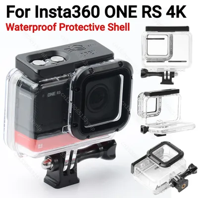 40M Camera Housing Case Waterproof Case Lens Cover Protector for Insta360 ONE RS 4K Underwater