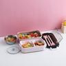 Lunch Box Doppio Isolamento 304 Con Stoviglie Ritorno A Scuola Bento Box Isolante Lunch Box In Polvere Di Corallo