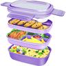 contenitore per il pranzo 1900 ml, contenitore per il pranzo bento box back to school con 5 scomparti, contenitore per il pranzo a tenuta stagna sostenibile con cucchiaio, contenitore per il pranzo