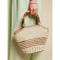 Damen Handtasche Strohsack Kuppeltasche Stroh Festtage Strand Reise Reißverschluss Bambusgriff Hohe Kapazität Multi-Carry Feste Farbe Farbblock Leicht Braun Beige