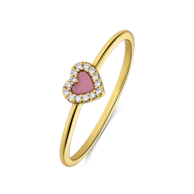 Lucardi Ringe 925 Silber - Edelstein Rosa 55mm Damen Image