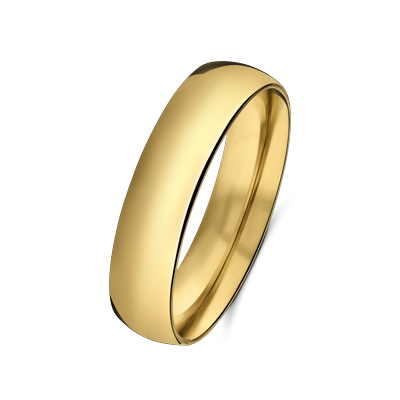 Lucardi Ring Stahl Gold - 53mm Damen Image