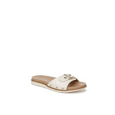 Women's Nice Iconic Slide Sandal by Dr. Scholl's in White Faux Leather (Size 7 1/2 M)