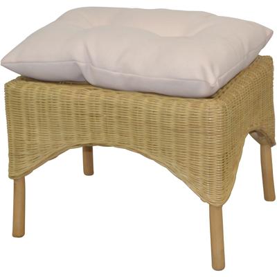 Sitzhocker, beige, B:53cm H:39cm T:40cm, Stoffbezug 100% Polyester, HOFMANN LIVING AND MORE, Hocker, Hocker mit Kissen Image