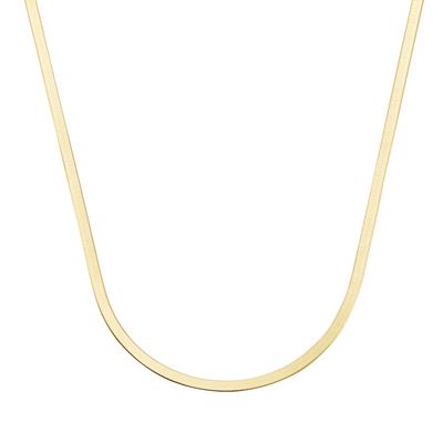 Goldkette LUIGI MERANO "Heringbone-Kette, Gold 375" Halsketten Gr. 45cm, Gelbgold 375, goldfarben (gold) Damen