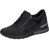 Keilsneaker WALDLÄUFER "H-CLARA-Soft", Damen, Gr. 6,5, blau (nachtblau), Nubukleder, Textil, Lackleder, sportlich, Schuhe, Freizeitschuh, Halbschuh, Schnürschuh mit Luftkammernsohle