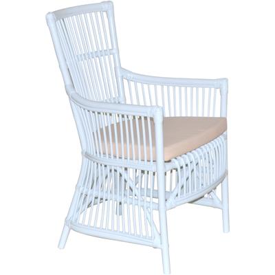 Esszimmersessel, weiß, B:55cm H:96cm T:62cm, Bezug 100% Polyester, HOFMANN LIVING AND MORE, Sessel, Handgeflochten Image