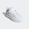 Klettschuh ADIDAS SPORTSWEAR "GRAND COURT 2.0 KIDS", Gr. 33, weiß (cloud weiß, iridescent, cloud weiß), Synthetik, Textil, sportlich, Schuhe, Design auf den Spuren des adidas Superstar