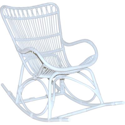 Schaukelsessel, weiß, B:65cm H:96cm T:122cm, HOFMANN LIVING AND MORE, Sessel, Handgeflochten Image
