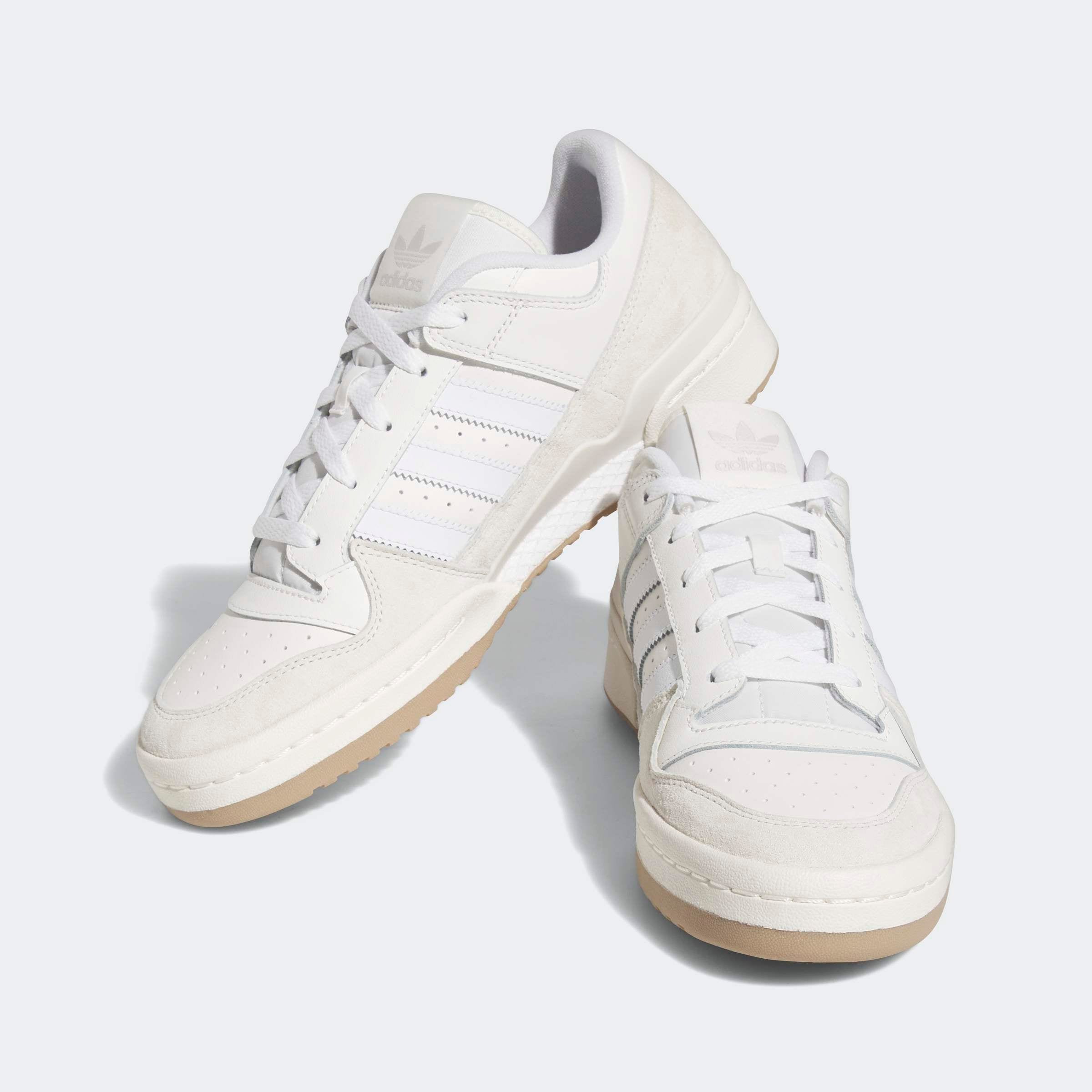 Sneaker ADIDAS ORIGINALS "FORUM LOW CLASSIC", Herren, Gr. 39, beige (chalk weiß, cloud weiß, cloud weiß), Baumwolle, Leder, Schuhe Sneaker