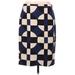 J.Crew Wool Skirt: Blue Checkered/Gingham Bottoms - Women's Size 8