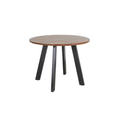 Esstisch mit runder Platte aus Akazienholz, D 100 cm, H 76 cm, natur