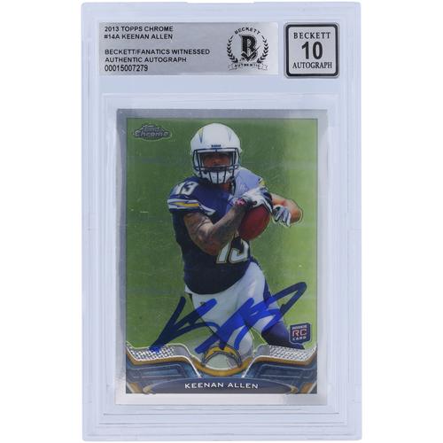 Topps Keenan Allen San Diego Chargers signierte 2013 Topps Chrome #14 Beckett Fanatics bezeugte authentifizierte 10 Rookie-Karte