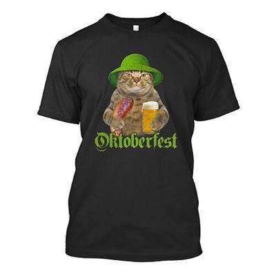 Bier Cosplay Kostüm T-Shirt-Ärmel Bedruckt Klassisch Streetstyle Für Paar Herren Damen Erwachsene Karneval Oktoberfestbier Heißprägen Party Casual Image