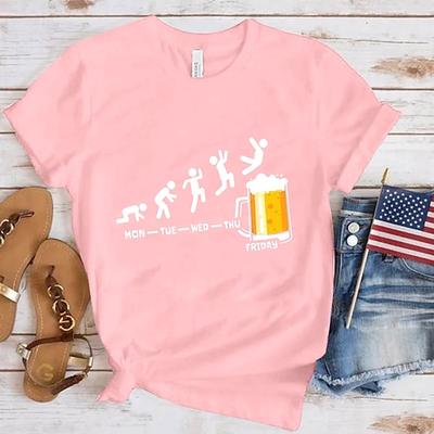 Bier Cosplay Kostüm T-Shirt-Ärmel Bedruckt Bier Klassisch Streetstyle Für Damen Erwachsene Karneval Oktoberfestbier Heißprägen Party Casual Image