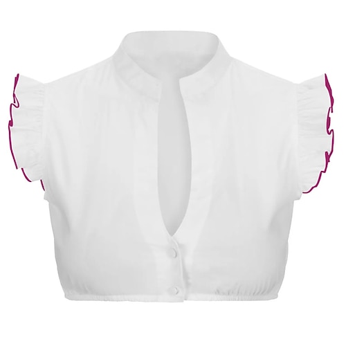 Oktoberfest Dirndlbluse Bayerisch Dienstmädchen Deutsch München Wiesn Damen Stoff im traditionellen Stil Image