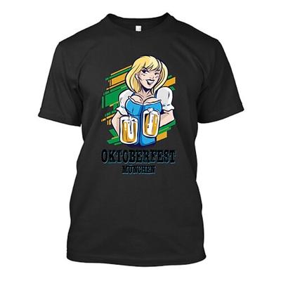 Bier Cosplay Kostüm T-Shirt-Ärmel Bedruckt Klassisch Streetstyle Für Paar Herren Damen Erwachsene Karneval Oktoberfestbier Heißprägen Party Casual Image