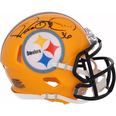 Jerome Bettis Pittsburgh Steelers signierter Riddell Gold Speed Mini-Helm Image