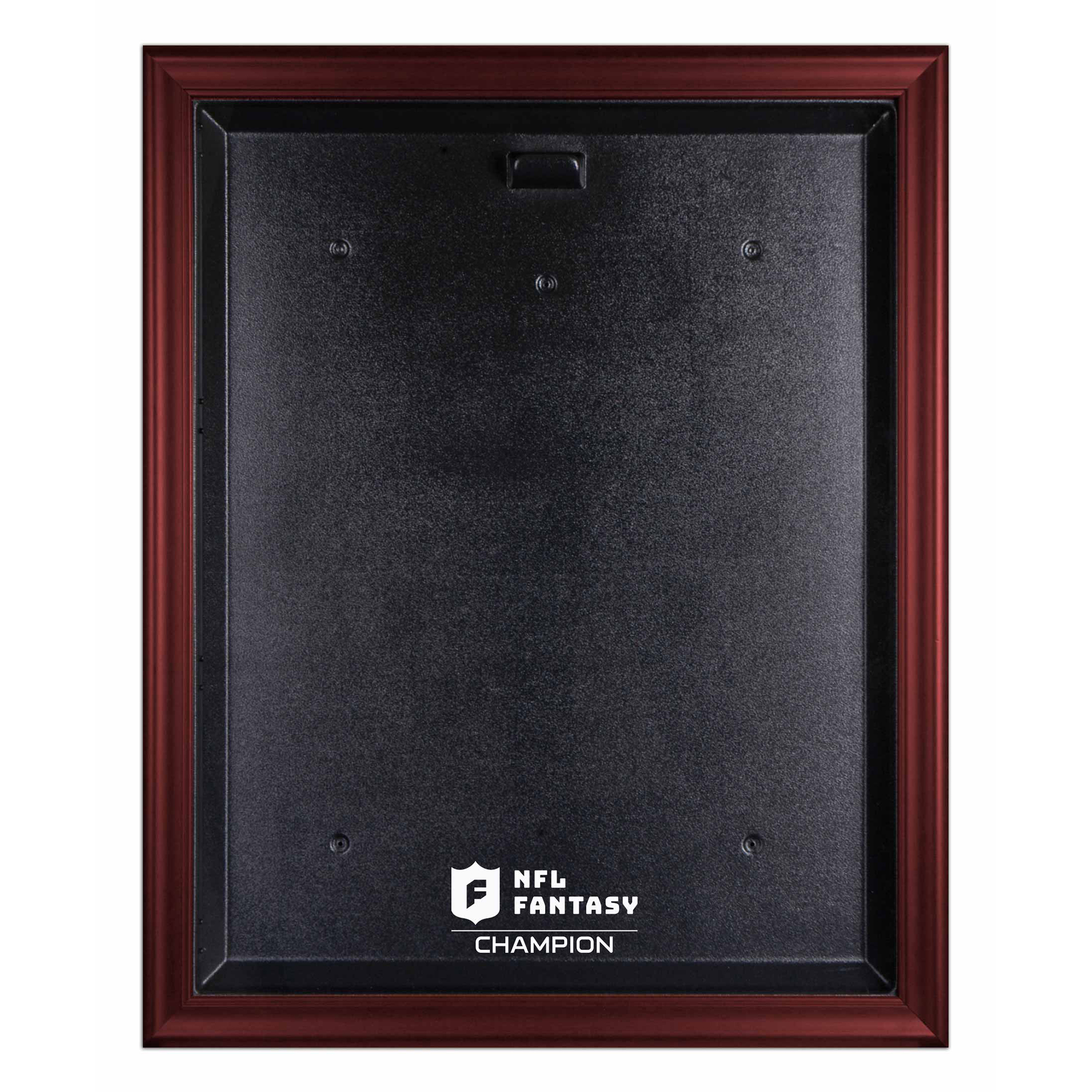 Vitrine mit NFL Fantasy Football Champion Team-Logo-Trikotrahmen in Mahagoni Image