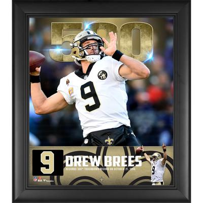 Drew Brees New Orleans Saints gerahmte Collage zum 500. Touchdown, 15 x 17 Zoll Image
