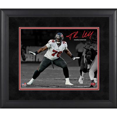 Tristan Wirfs Tampa Bay Buccaneers Faksimile-Signatur, gerahmt, 11 x 14 Zoll Spotlight-Foto Image