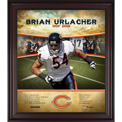 Brian Urlacher Chicago Bears Hall of Fame Karriereprofil, gerahmt, 15 x 17 Zoll Image